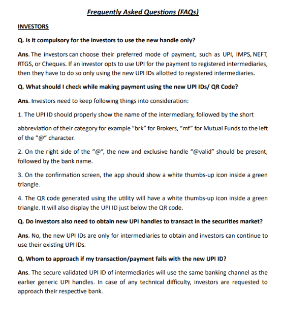 FAQ UPI disclosure